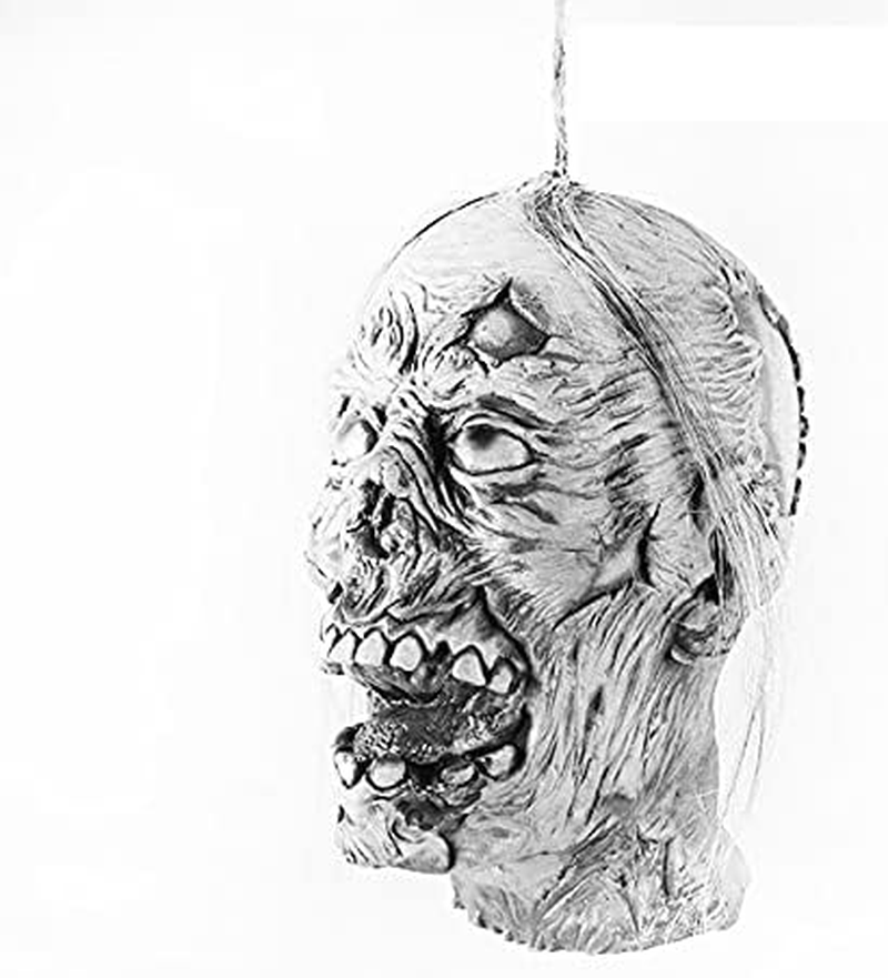 Mummy Head Hanging Ornament, Creepy Halloween Props Pendant Durable Halloween Horror Hanging Head Decoration for Home Haunted House Bar/1133 (Size : Male) image number 5