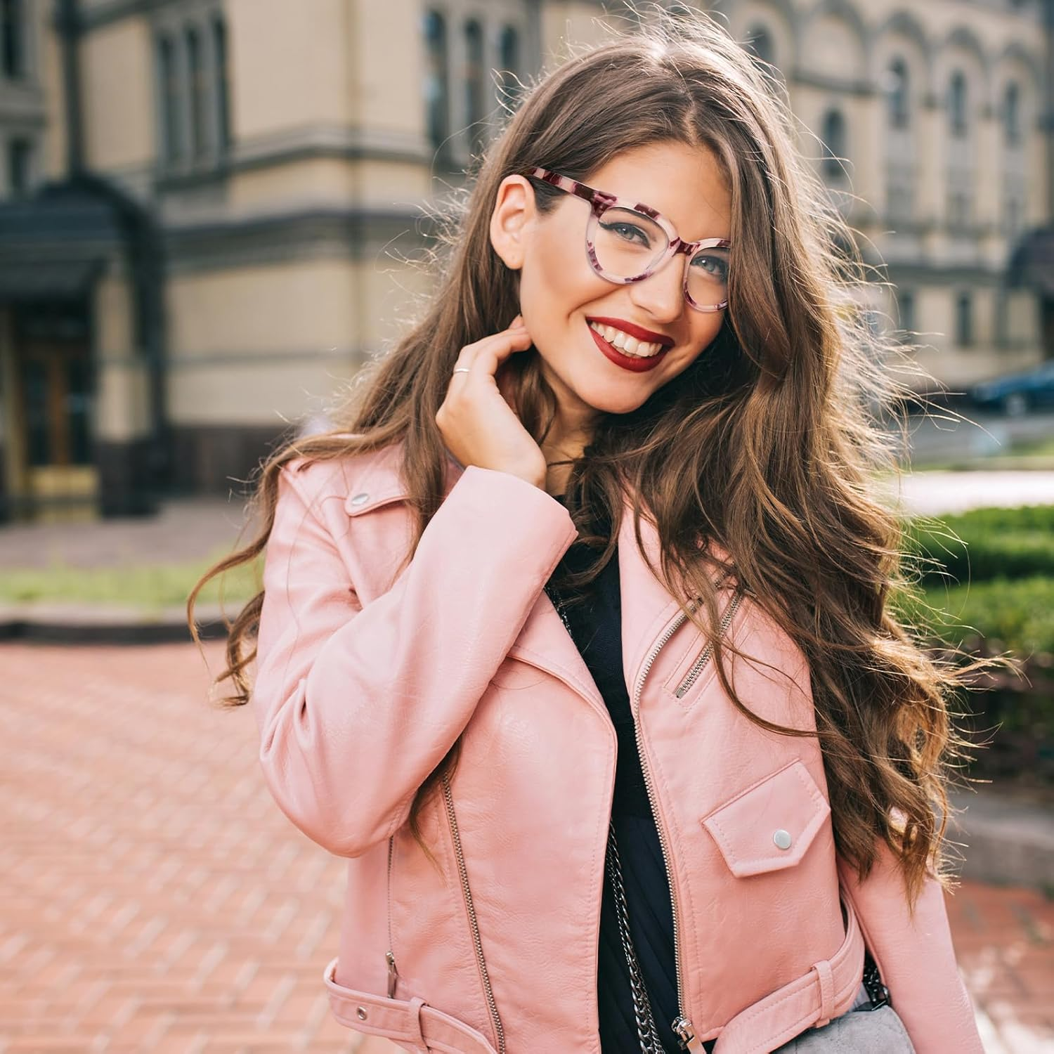 REAVEE 4 Pack Fashion Oversized Cat Eye Reading Glasses for Women, Large Cute Blue Light Blocking Readers Spring Hinge