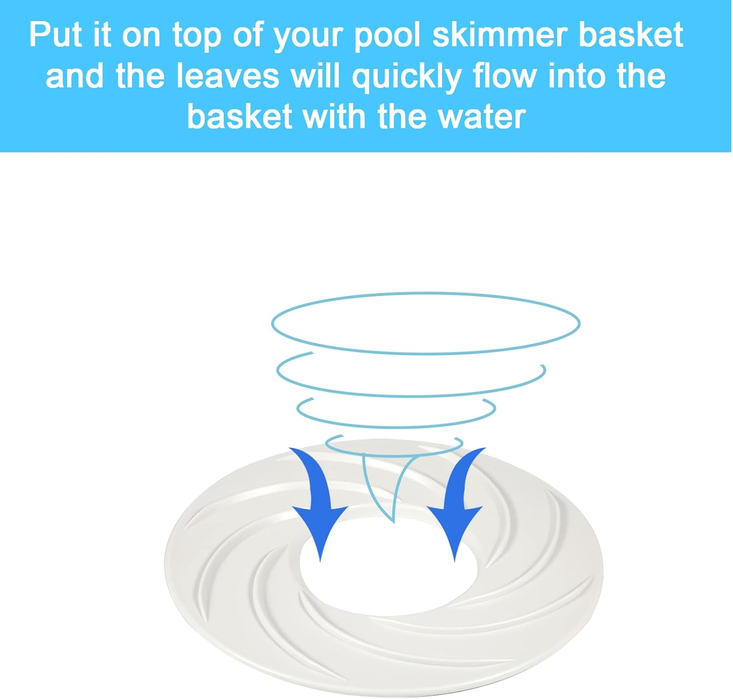 TOYMIS Pool Skimmer Swirl, Inground Swimming Pool Vortexs Skimmer Functional Streamline Designed for 8'' Skimmers Basket for Swimming Season Pool Cleaning Pool Skimmer Accessory image number 2