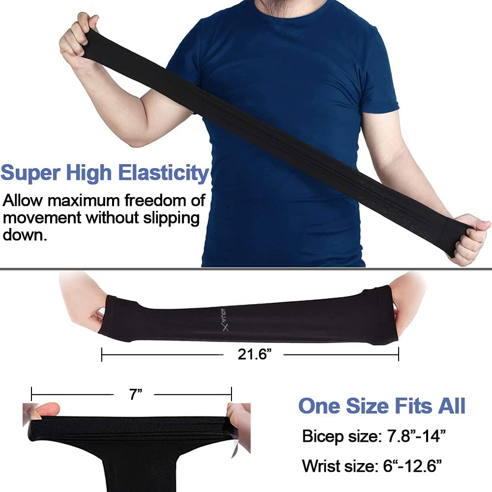 UV Protection Cooling Arm Sleeves for Women Men Youth, Beister 6/3 Pairs Long Sunblock Protective Arm Cover for Golf, Basketball, Cycling, Covering Tattoos image number 1