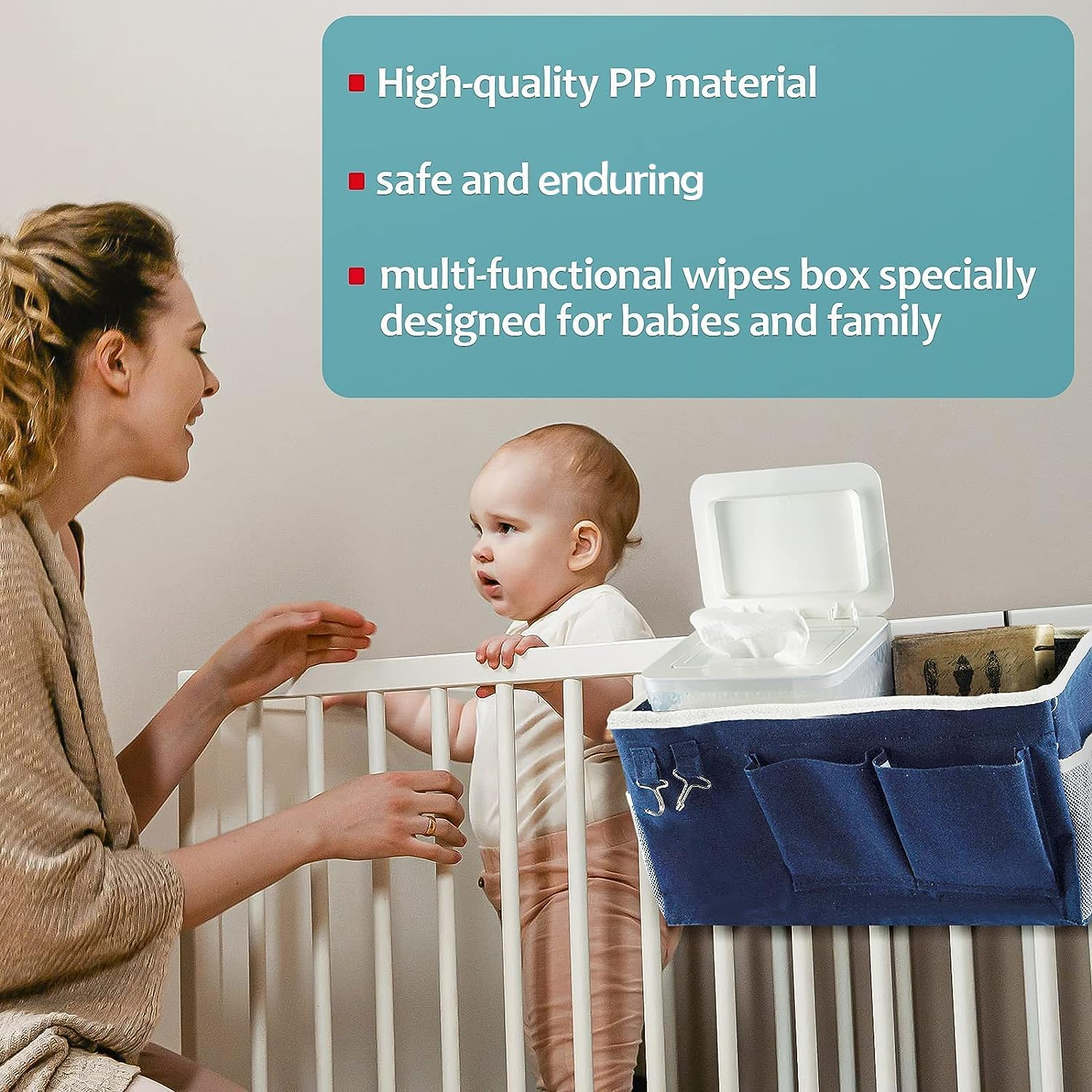 BDZBREN Wipes Holders, Dustproof Large Capacity Wipes Dispenser Box Case with Lid Keep Diaper Wipes Fresh (White)