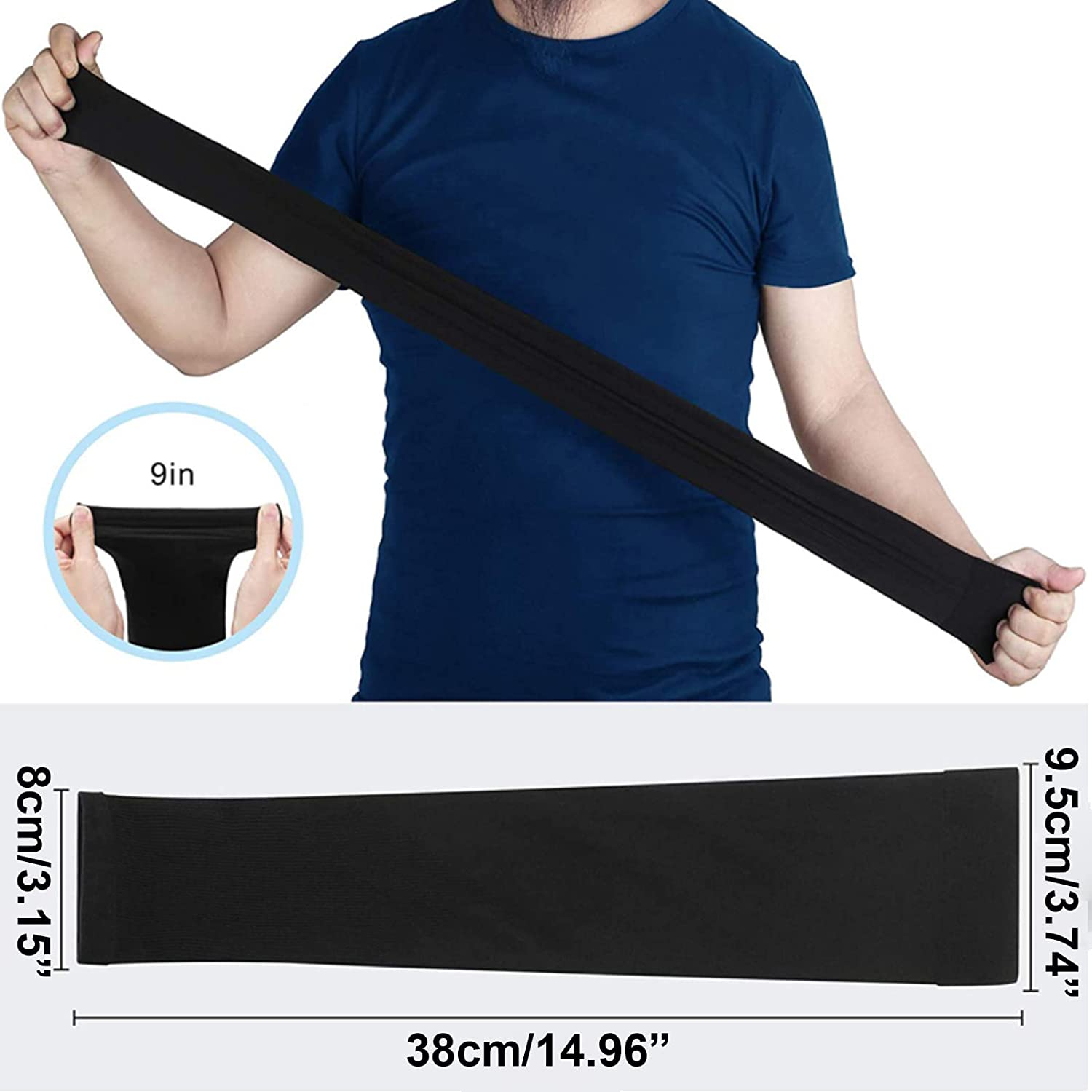 3 Pairs - Arm Cooling Sleeves UV Sun Protection Arm Sleeves for Women Men Youth, MH MOIHSING Arm Warmers for Cycling Driving Outdoor Sports Basketball Sleeves,Arm Compression Sleeves Black White Grey image number 2