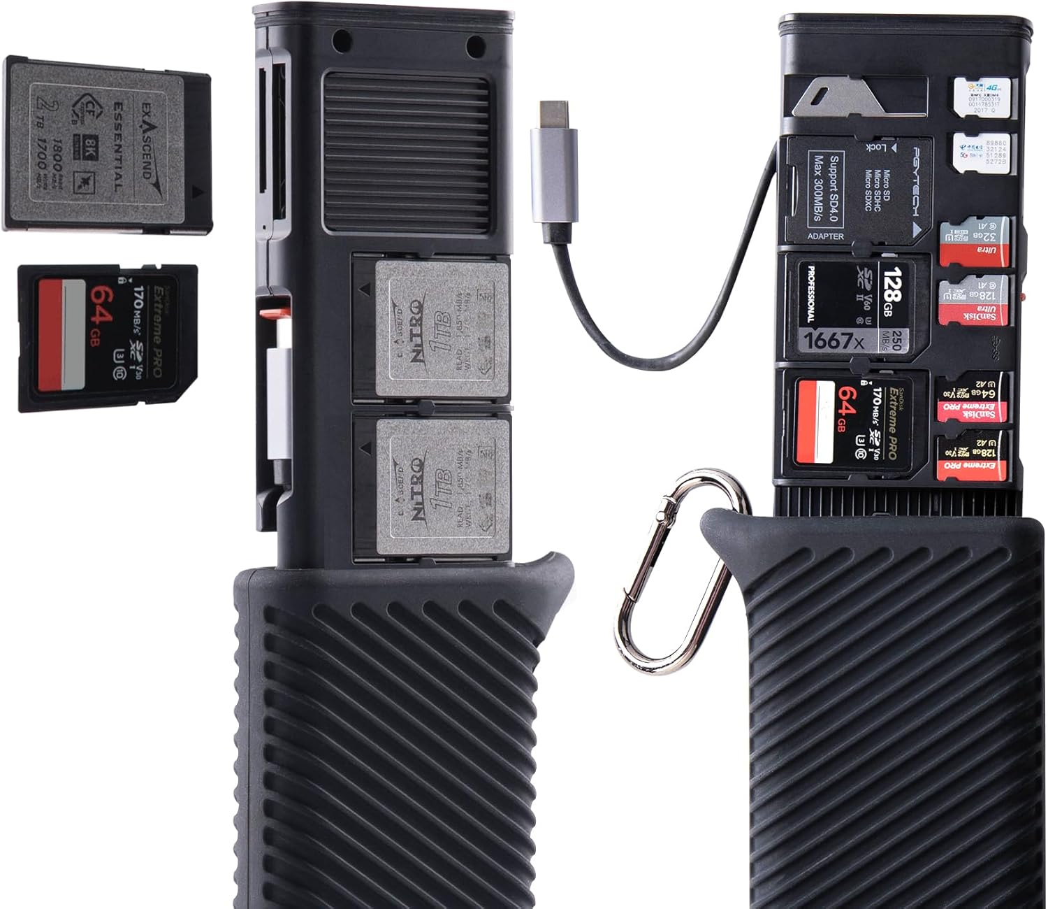 PGYTECH Createmate USB 3.2 Cfexpress A/B Card Reader 10Gbps SD Card Reader for Photographer (Cfexpress-B, Green)