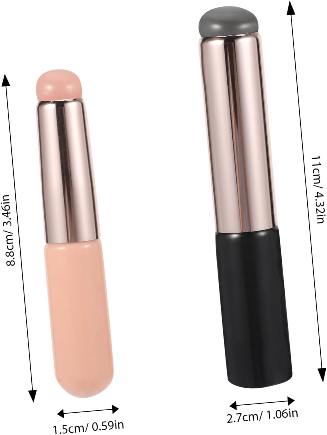 ADOCARN 2Pcs Nail Art Brushes Gradient Glue Tool Silicone Brush for Professional Application image number 4