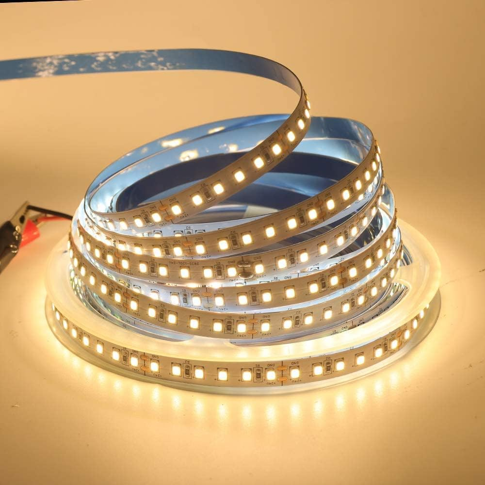 12V 2835 LED Strip 5M 10M 15M 20M Tape Light Ribbon 120Led/M Natural White / Warm White / Cold White Home Decoration Lighting (Natural White 120LED, Waterproof IP65)