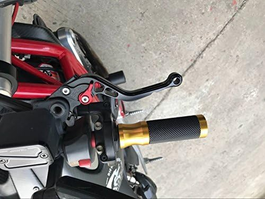 FXCNC Racing CNC Aluminum Short Adjustable Brake Clutch Levers for YAMAHA Warrior Raptor 350 YFM350 2002-2004,Raptor YFM660 01-05,TTR125L/LE/LW 00-16,Banshee 350 02-06,XT660/R/X 04-13