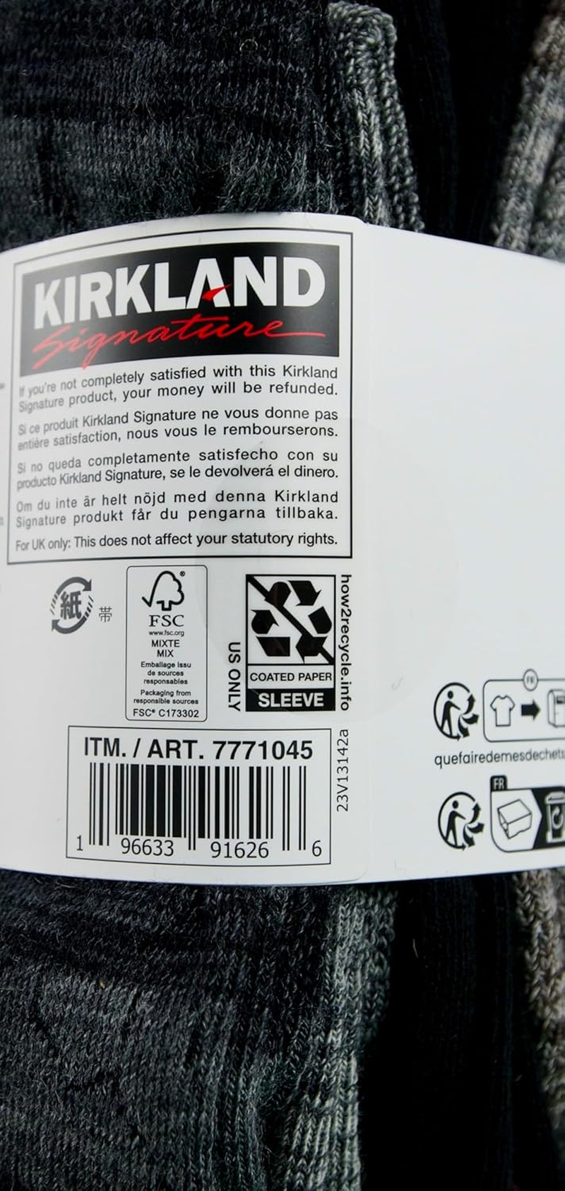 KIRKLAND Signature Ladies' Extra-Fine Merino Wool Crew Socks, Multi-Color, 4 Pairs, Multicolor