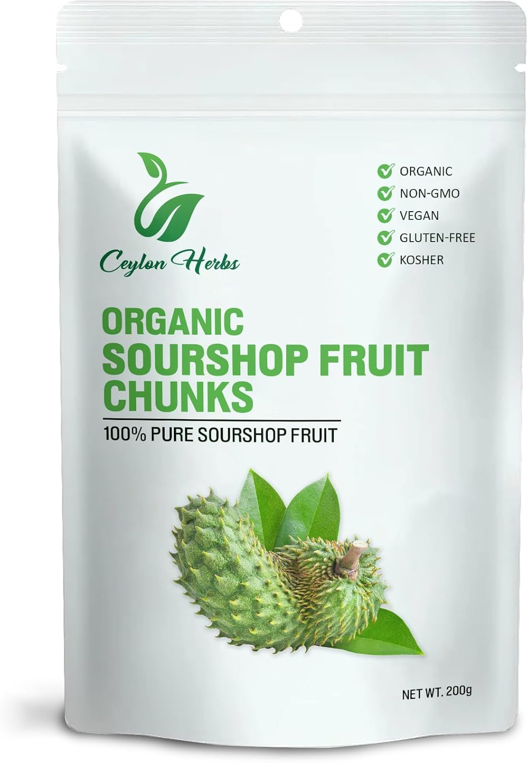 200G Soursop Fruit Chunks - Pure Naturally Dried for Snacks Smoothies and Culinary Use Healthy Dried Fruit image number 5