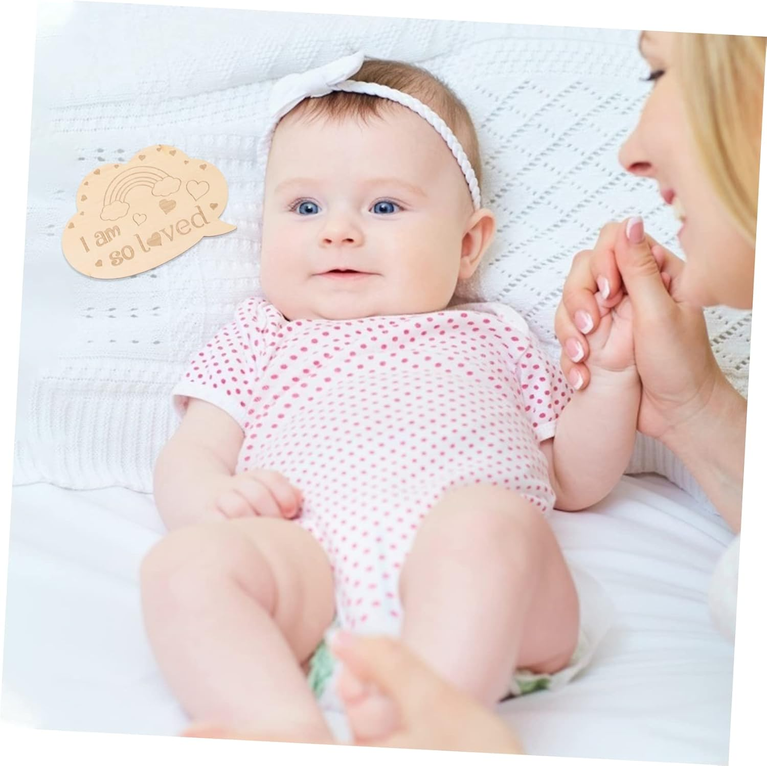 1 Set Growth Cards Double Sided Monthly Milestone Cards for Newborn Photography Props High End Engraved Natural Design for Cherished Memories image number 4