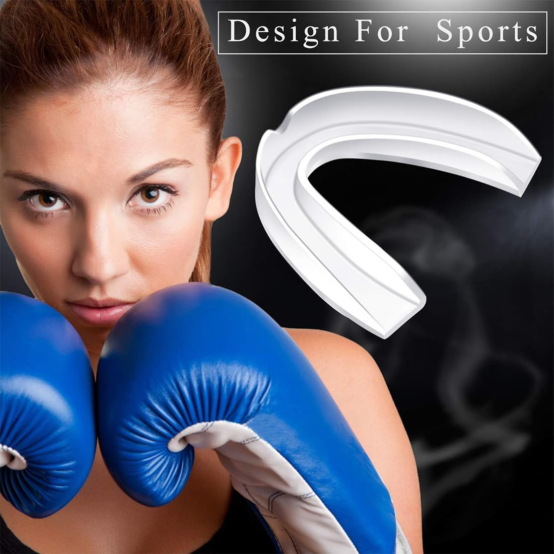 Pack of 3 Sports Mouth Guards, Sports Mouth Guards for Rugby, Boxing, Martial Arts, Hockey, MMA, Taekwondo and More, Adult image number 2