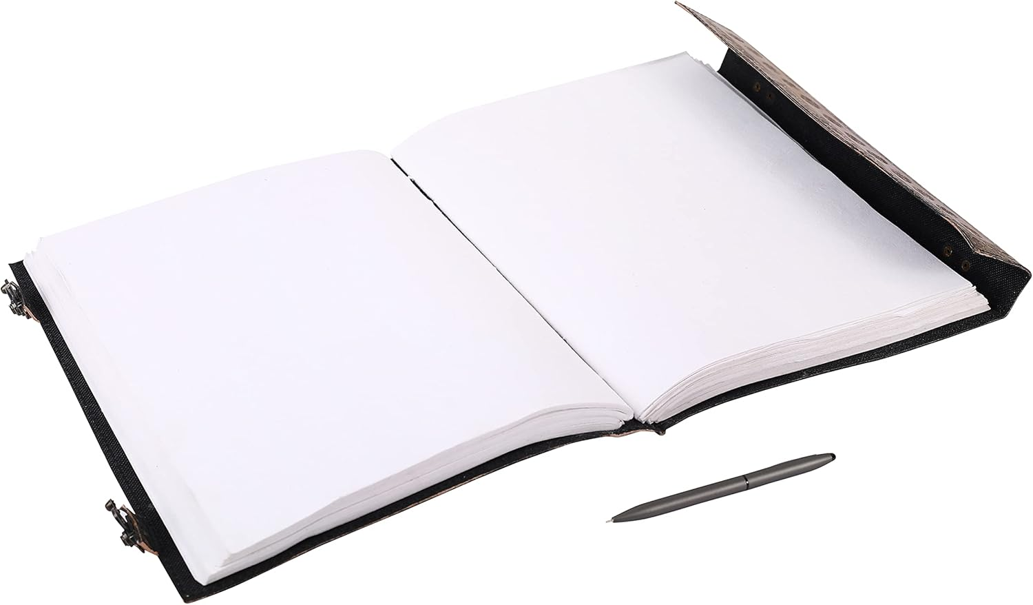 OVERDOSE Hand Embossed Stone Vintage Leather Journal - Handmade Antique Stone Journal for Students & Office for Men Women Diary Leather Sketchbook Drawing - Size 10 X 13 Inches | 25 X 33 Cm image number 4