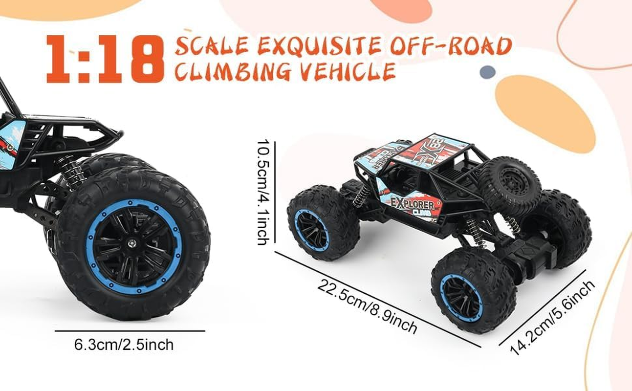 Besswin Remote Control Car,Rc Cars 1:18 Scale, 2.4Ghz off Road Monster Truck with 2 Rechargable Batteries up to 90 Mins Playtime with Shock Absorbers for Kids 3+ Years image number 3
