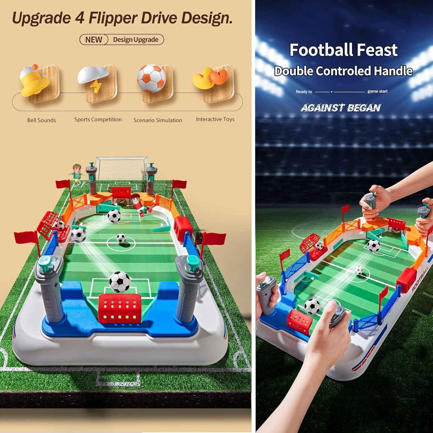 Mini Foosball Table Soccer Game for Kids：Birthday Gift Toys for 3 4 5 6 7 8-12 Year Old Boys and Girls，Indoor Sports Soccer Toy Board Game ，Fun Ideal for Family Gatherings image number 4