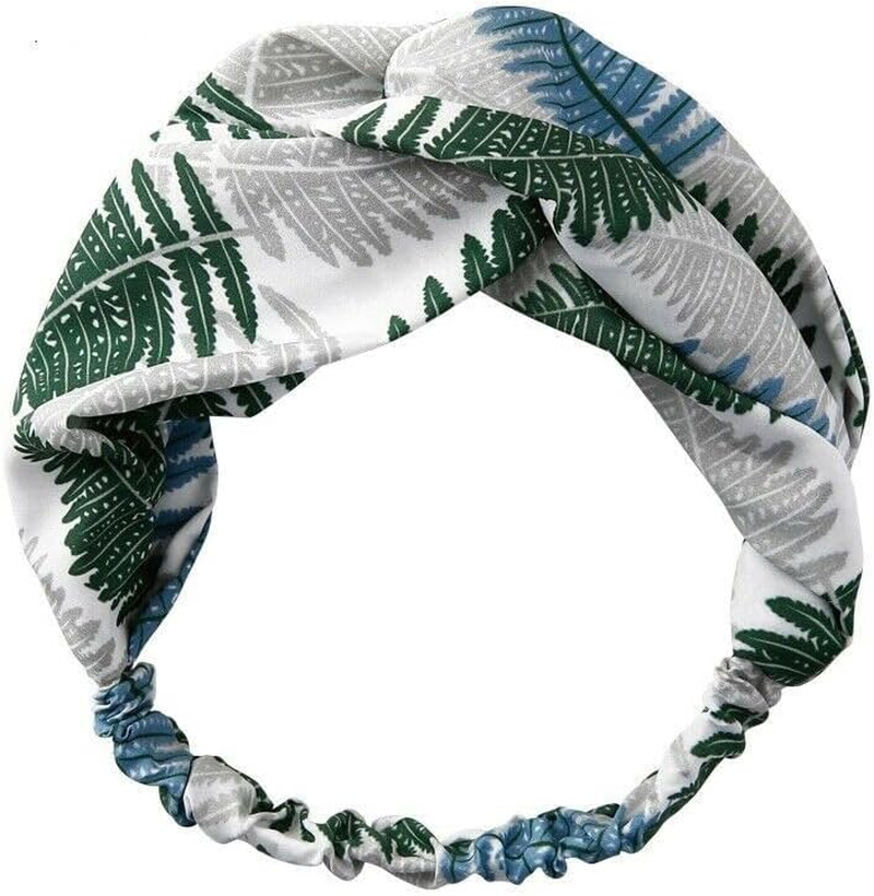 Women Chiffon Floral Print Headband Fashion Bohemian Elastic Cross Hair Bands - Fashion Cross Hair Bands, Versatile for All Occasions