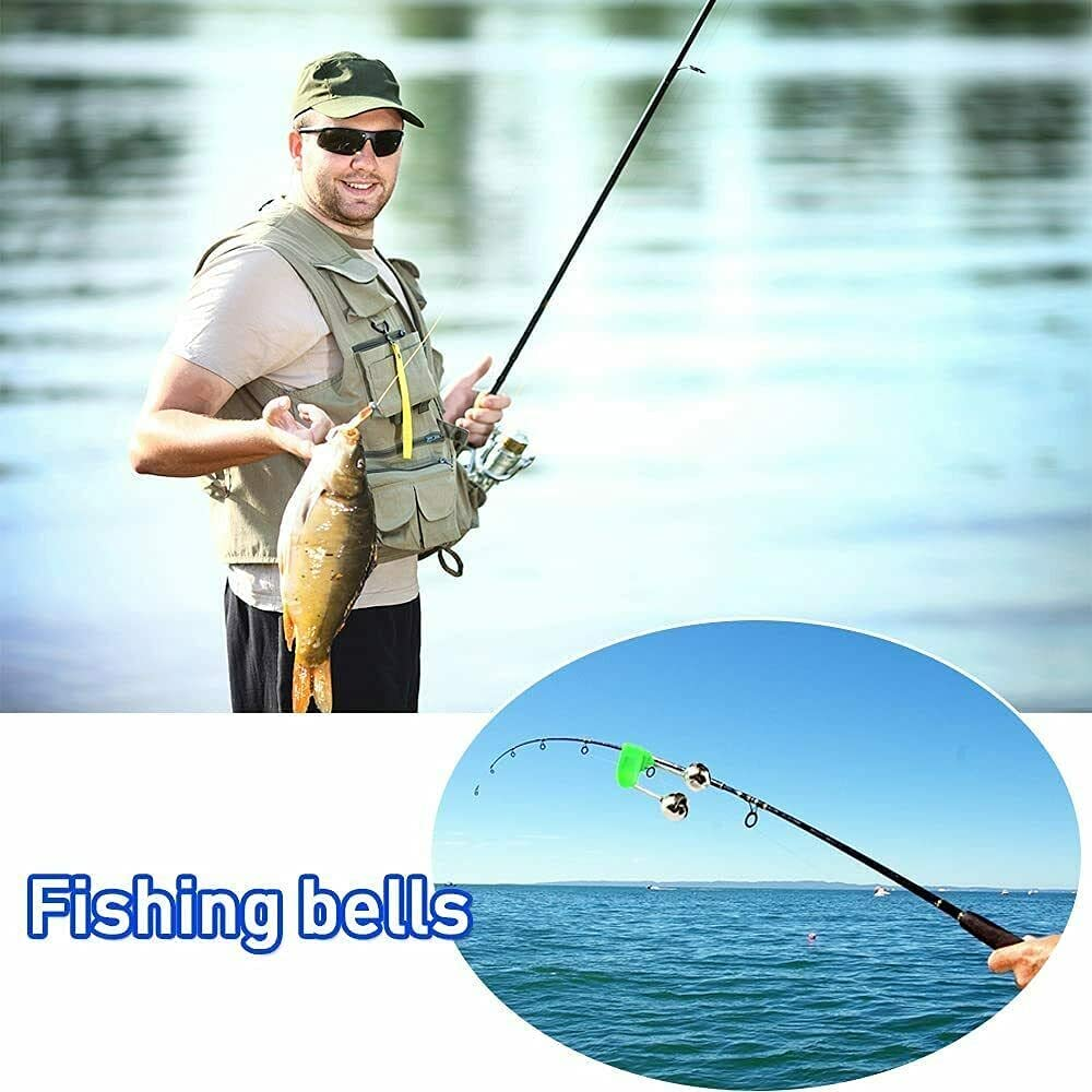 30 Pcs Plastic Fish Rod Bell,Fishing Bells Clips,Fish Bite Alarms Ring Dual Alert image number 3