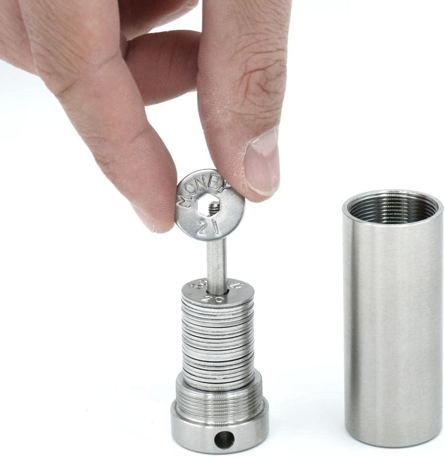 SEEDOR Safe Bitcoin Steel Wallet, Seed Backup for Hardware Wallet, Crypto Wallet Steel, Recovery Phrase Offline Cold Storage, Bitcoin Wallet Capsule, Password Safe Stainless Steel, Includes 28