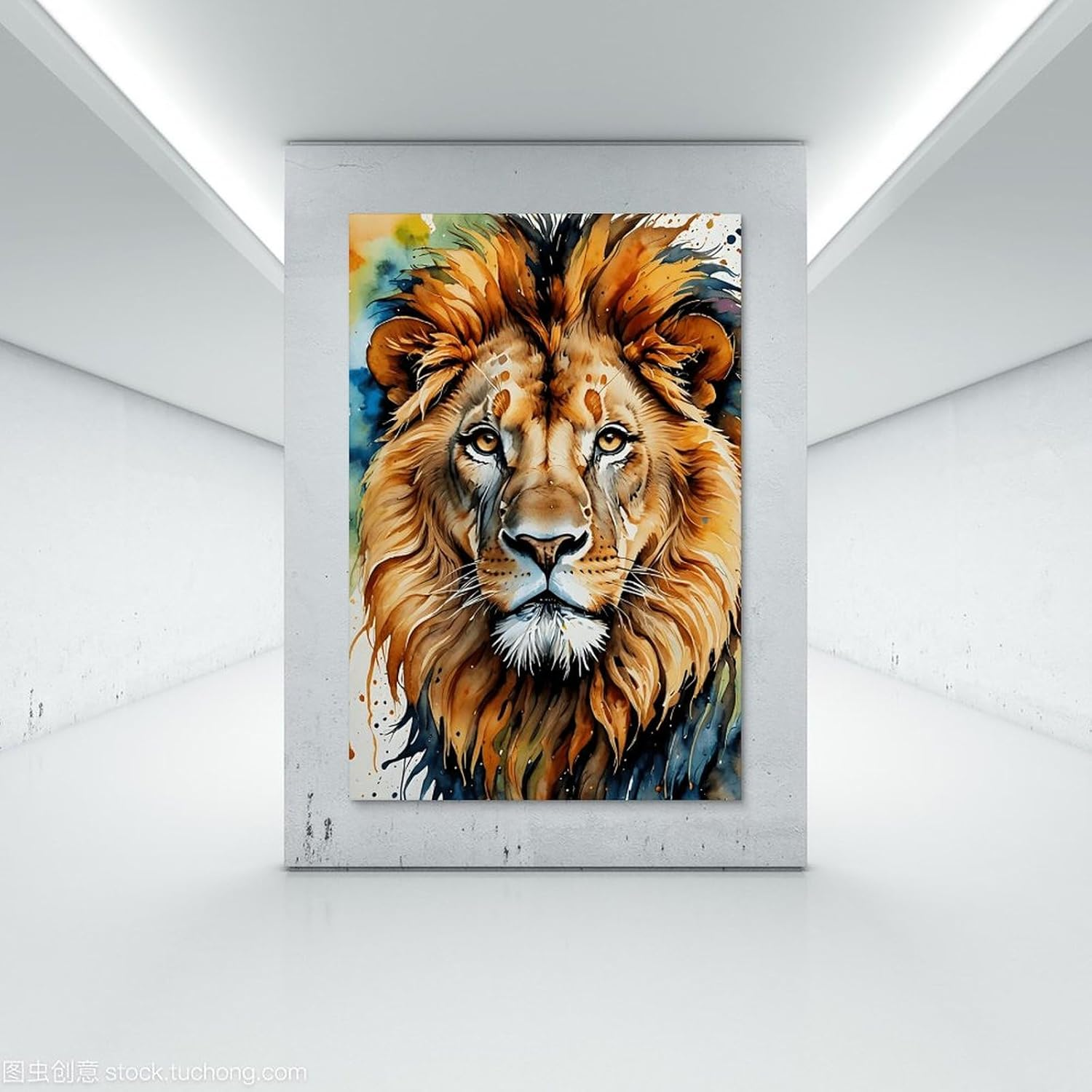 Lion Poster Poster Canvas Painting Wall Art Picture Home Decor Print for Bedroom Living Room Dorm Study Bar Office 16X24Inch(40X60Cm) Unframe-Style image number 4
