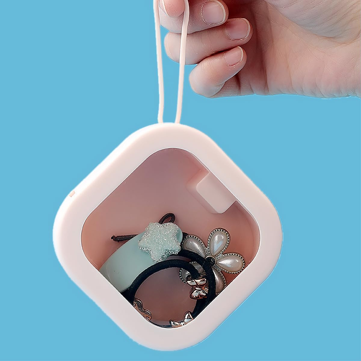 ANCLLO 2Pcs Hair Tie Organizer Holder Box Jewelry Organizer Hair Accessory Storage Containers image number 3