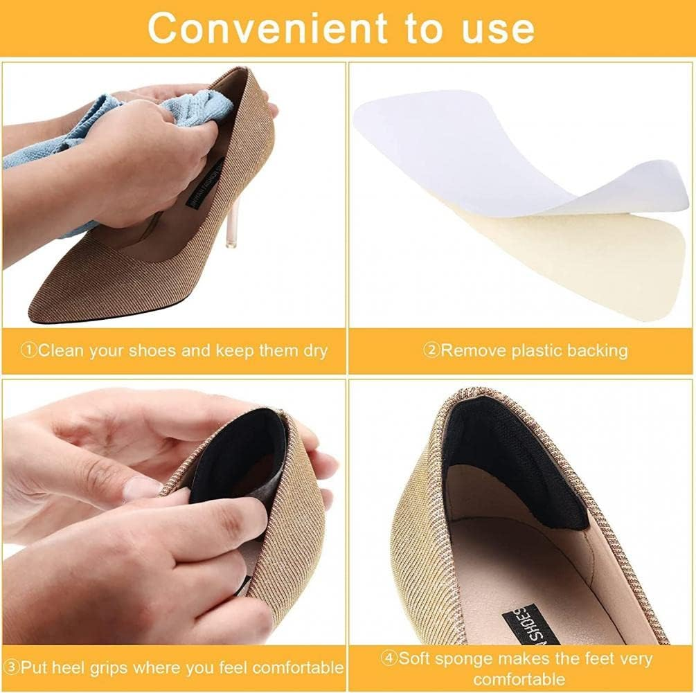 Dolemay 10 Pairs Shoe Fillers,Heel Grips,Shoe Heel Inserts Liners,High Heel Cushion Pads,Shoe Insoles for Women Men,Adjustable Toe Filler Inserts Front Insoles,Toe Inserts for Too Big Shoes image number 3