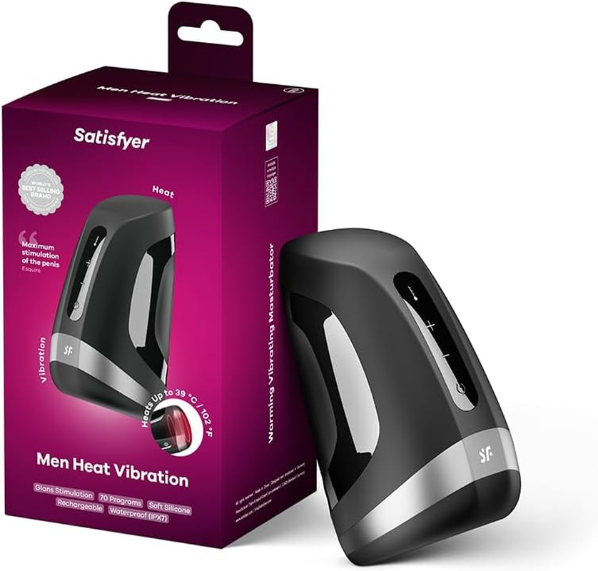 Satisfyer Men Vibration Heat, Black image number 4