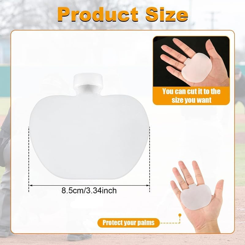 Shock Stop Palm Pads, 4Pcs Baseball Thumb Guard Catcher Glove Shock Stop Pads, Baseball Glove Pads Catcher Batting Thumb Guard for Professional Batters image number 2