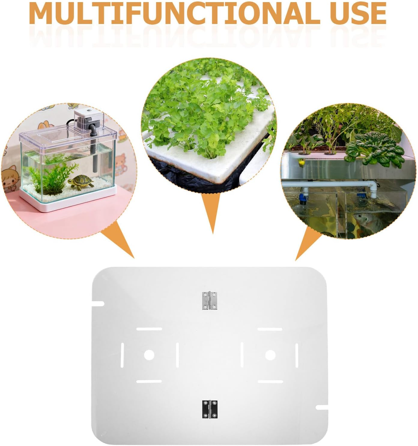 Toddmomy Acrylic Fish Nest Cover Lid for Breeding Box, Hanging Tank Protective Hatch for Pet Nesting Bowl, Fish Nest Cover with Ventilation Suitable for Aquatic Breeding image number 6