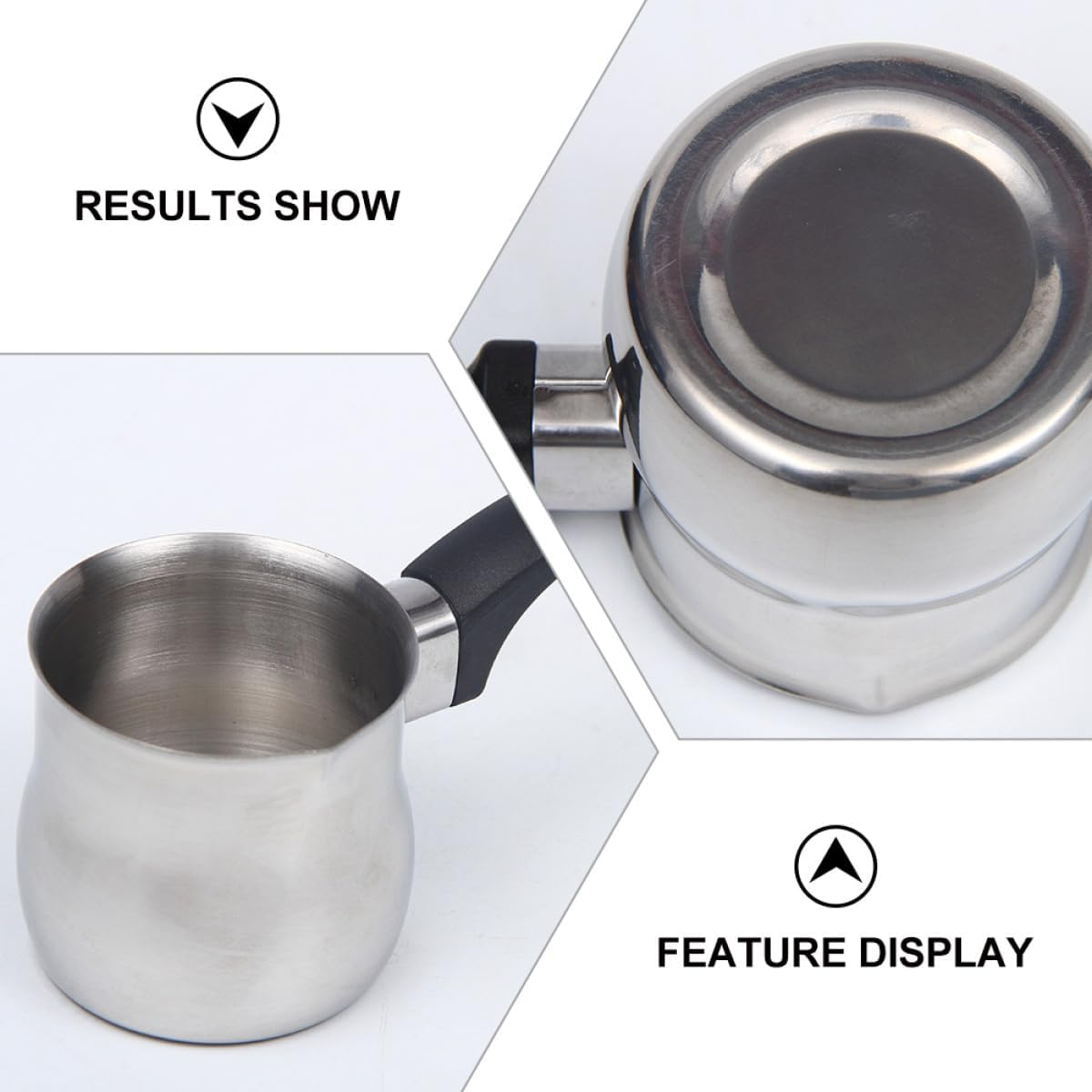 COHEALI 250Ml Stainless Steel Milk Frothing Pitcher Latte Art Cup Coffee Frothing Jug for Home Espresso and Cappuccino Accessories image number 4