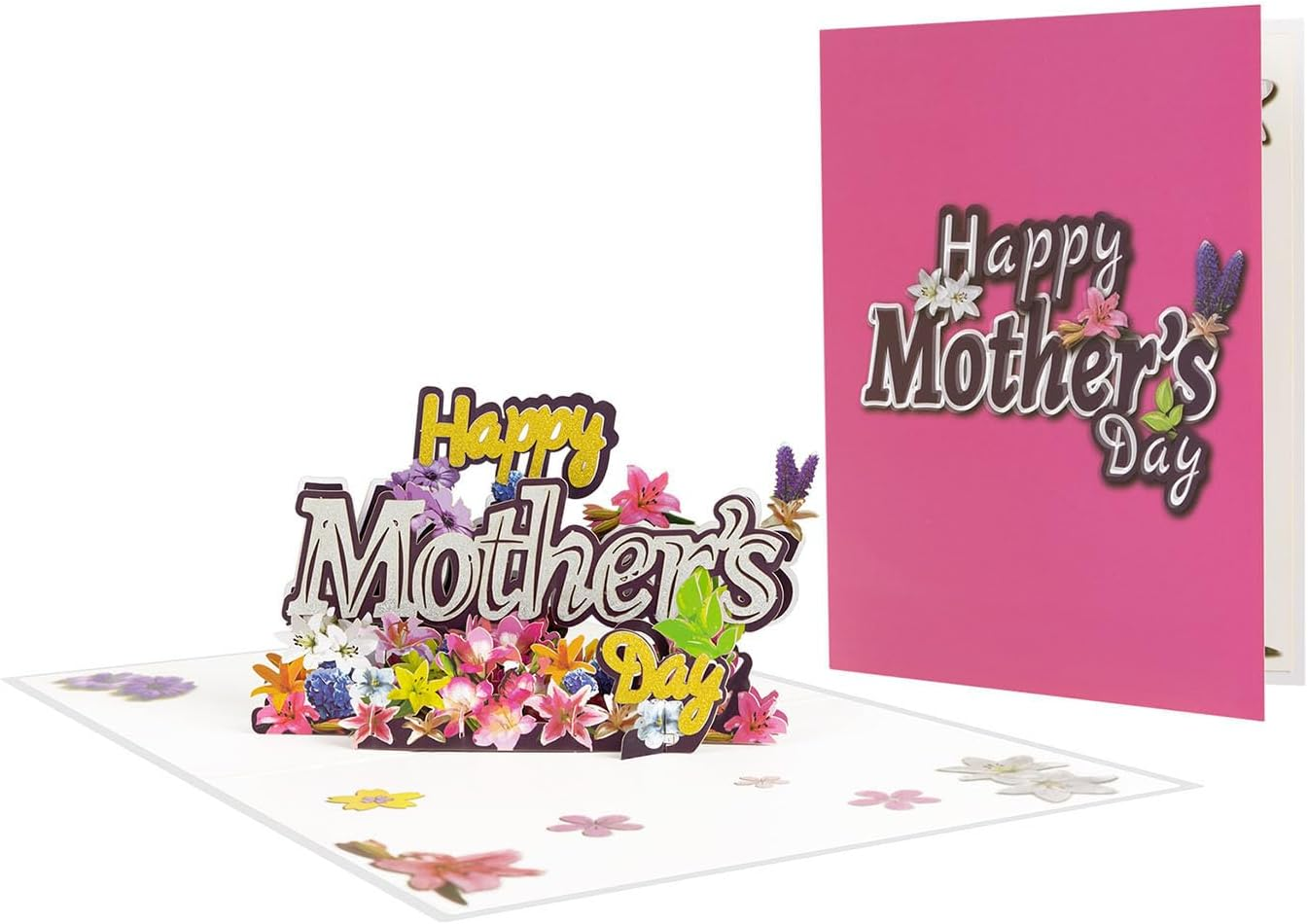 Bighan Pop up Happy Mother'S Day Card, 3D Mother'S Day Pop up Greeting Boxed Cards Anniversary Pop up Cards for Women, A
