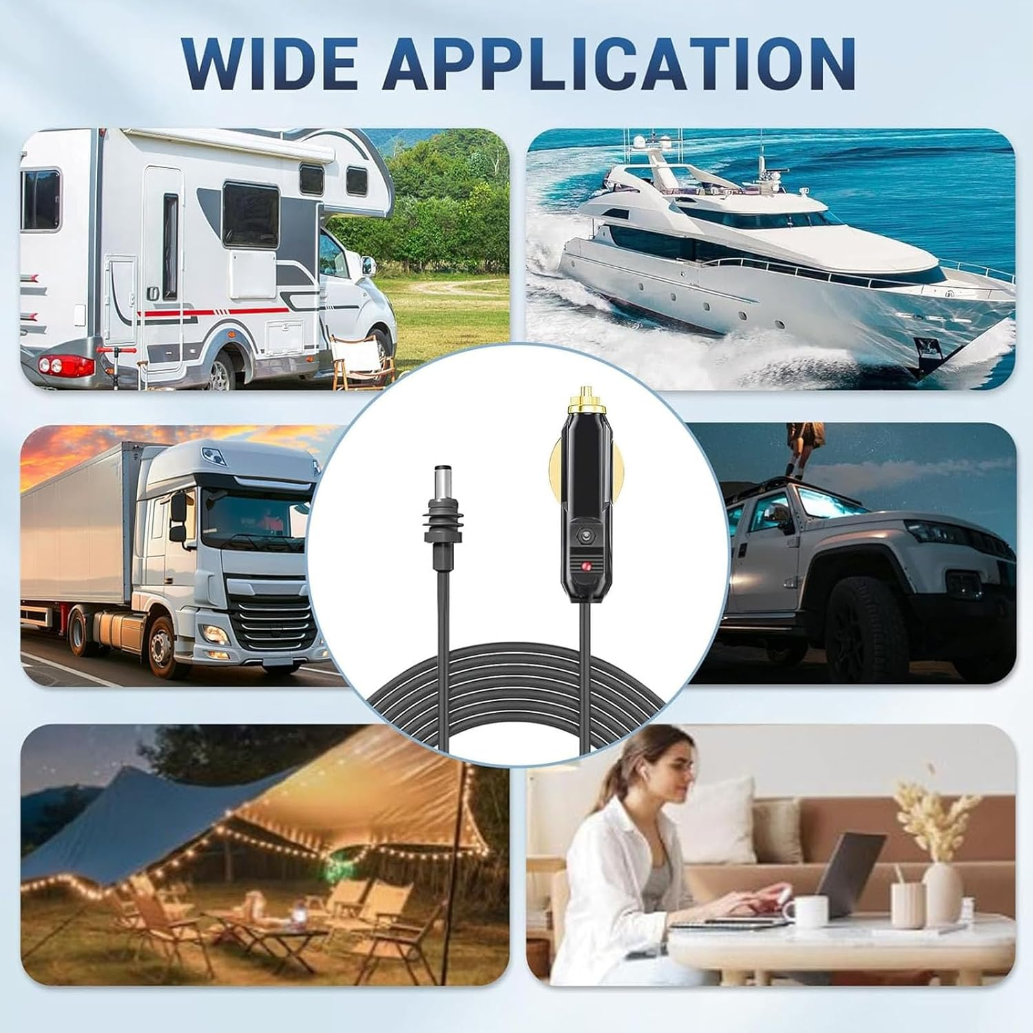 Starlink Mini Power Cable, Starlink Mini DC Power Cable for Starlink Mini Water Proof, Starlink Mini Cigarette Lighter to DC Power Cable (5.5M)