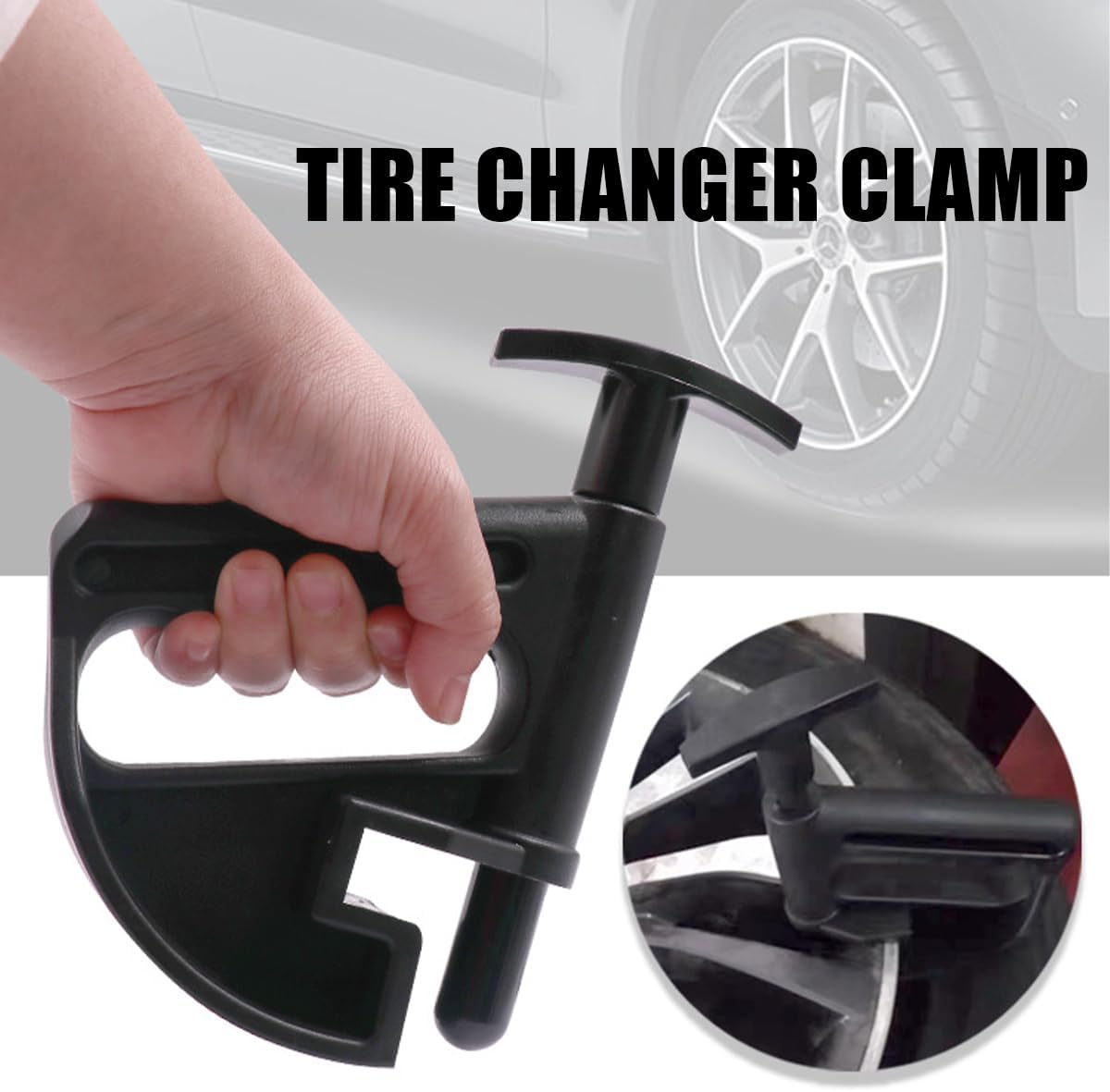 JNNJ Pack of 2 Tyre Bead Holdings, Tyre Fitting Aid Bead Clamp, Tyre Fitting Tyre Bead Hold-Down Holder, Universal Rim Pry Tyre Fitting Aid Wheel Change Aid image number 1