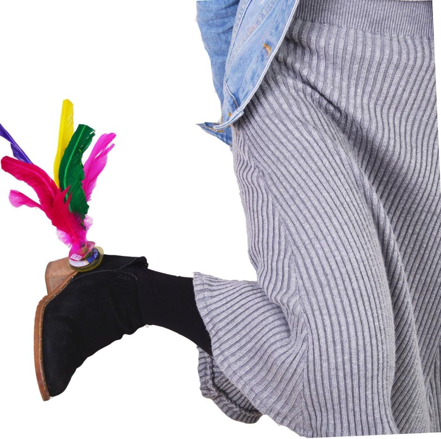 6 Pack Chinese Jianzi Shuttlecock,Colorful Feather Kicking Shuttlecock,Foot Feather Sports Toy for Indoor and Outdoor image number 4