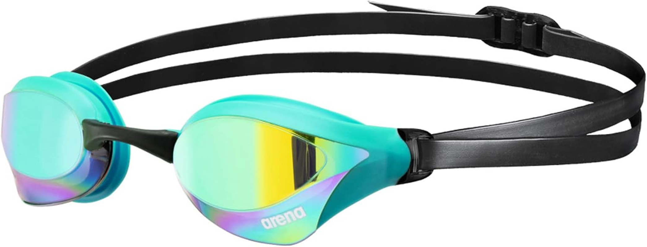 ARENA Cobra Core Swipe Mirror Goggles, Unisex Goggles for Indoor and Outdoor Swimming with Dual Strap, Swipe Anti-Fog Technology, and UV Protection, Wide Vision & Customisable Fit