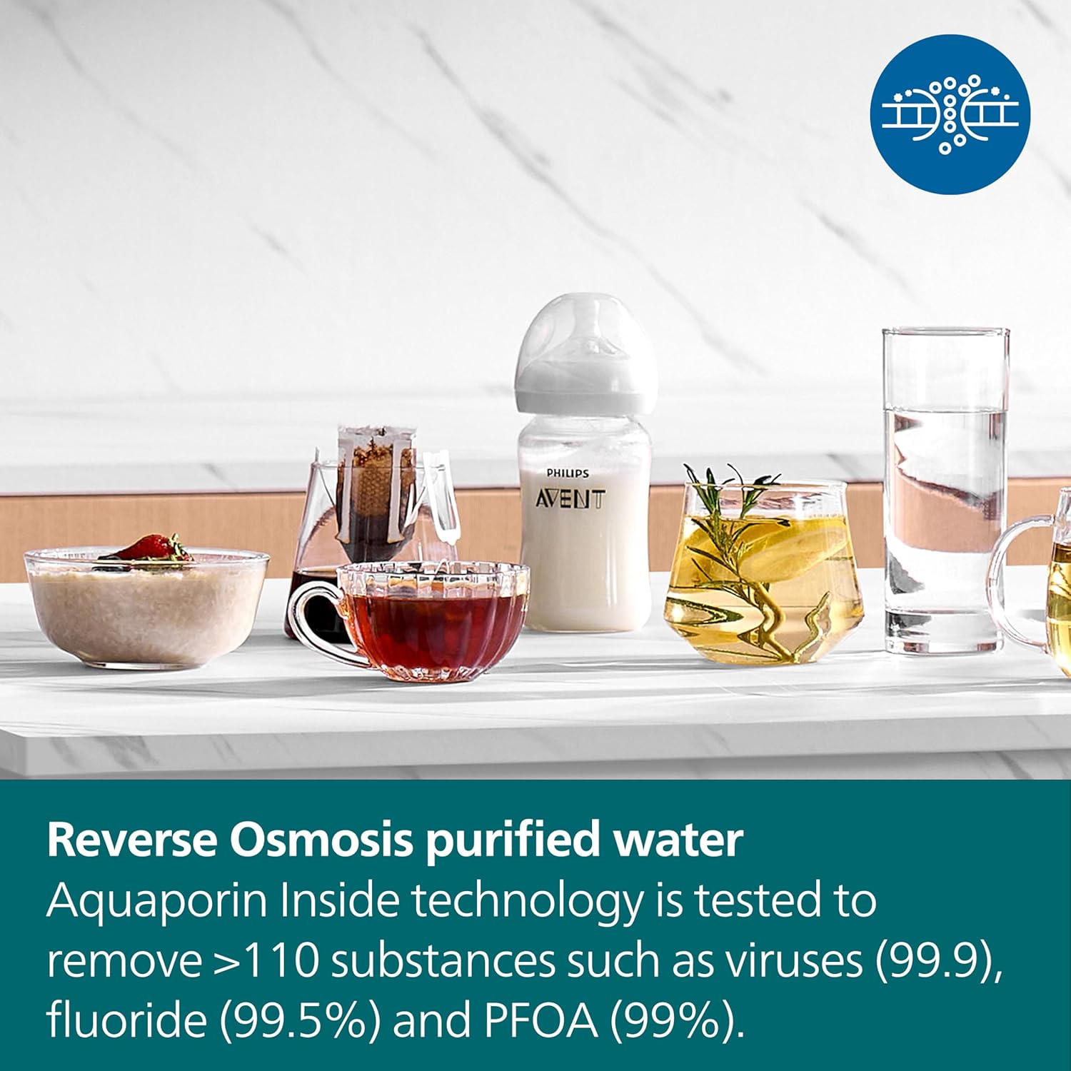 Philips Reverse Osmosis Water Purification Station. Ambient to 95&deg;C Instant Hot Water. Tested by SGS to Removes PFAS, Fluoride and More. ADD6901HBK01/79. image number 4