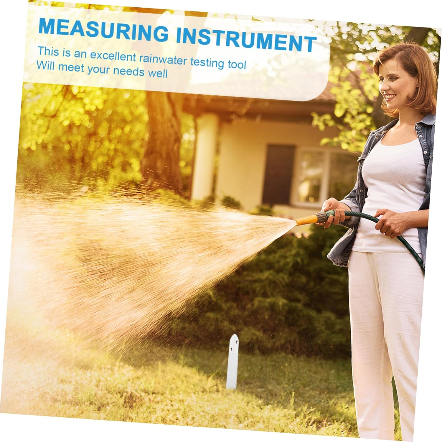 Plastic Rain Gauge Container with Graduated Scale for Outdoor Rainwater Measurement Practical Rain Gauge Device for Garden Lawn Precipitation Collection and Rate Calculation image number 6