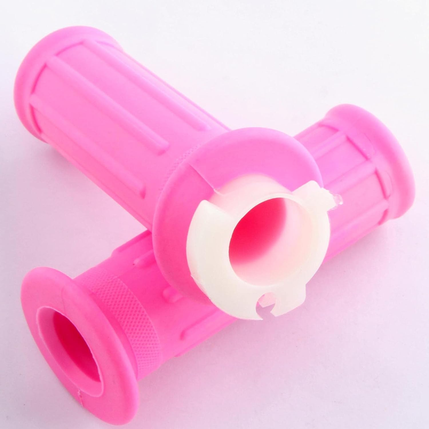 2Pcs Motorcycle Handlebar Grips, Durable Throttle Twist Grip Practical Fits for PW50 Mini Replaces Accessories, Pink - Pink image number 3