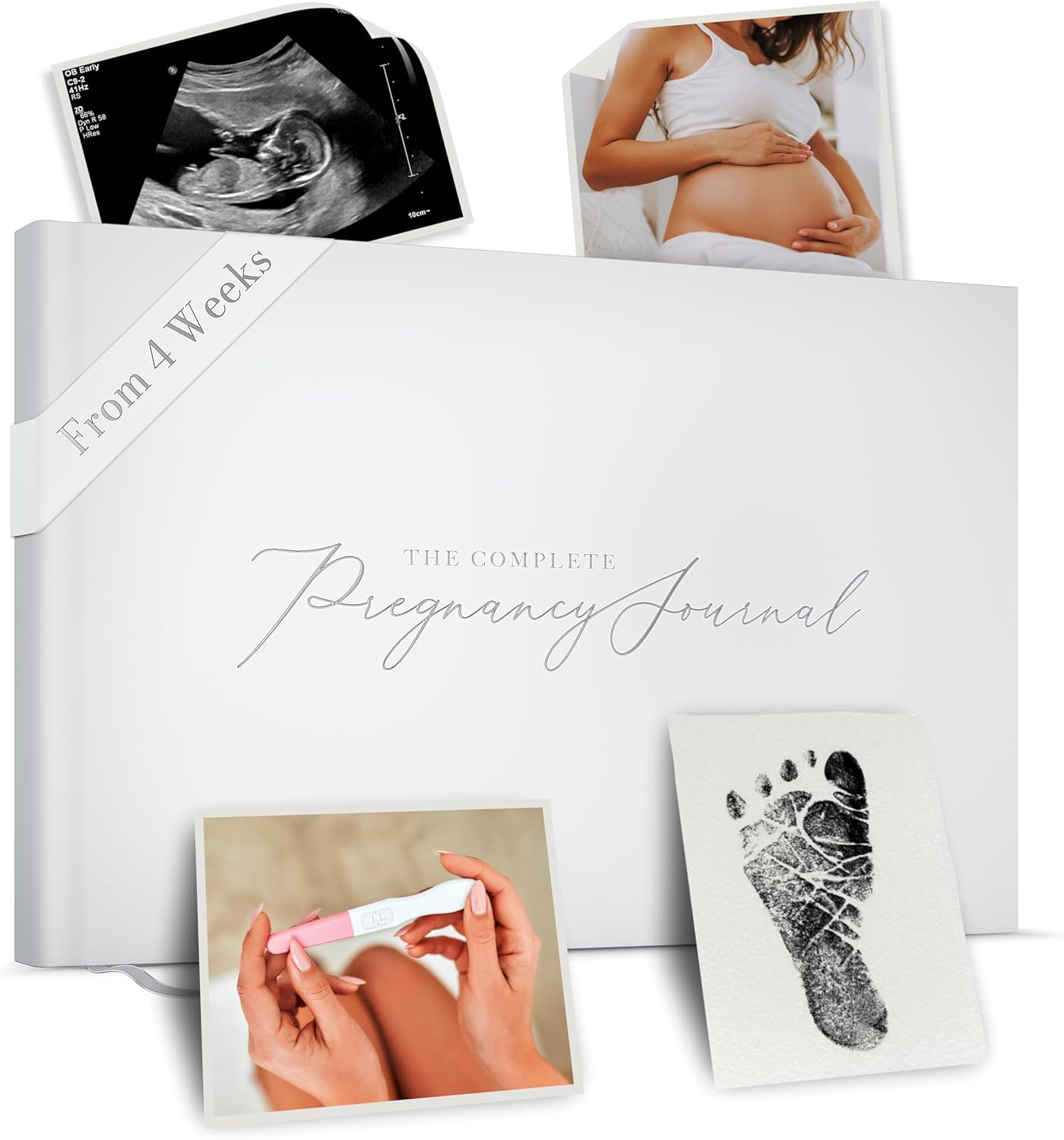 Pregnancy Journal & Memory Book - Great First Time Mom & Baby Gift - Keepsake Pregnancy Book & Journals - 40 Weekly Calendars Milestone Journey - for Ultrasound Photos & Tracking