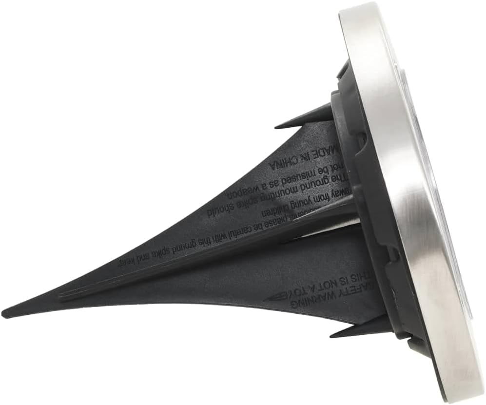 Vidaxl Solar Powered Ground Lights with 8 LED Beads, Warm White Lighting, Water-Resistant and Suitable for Outdoor Use