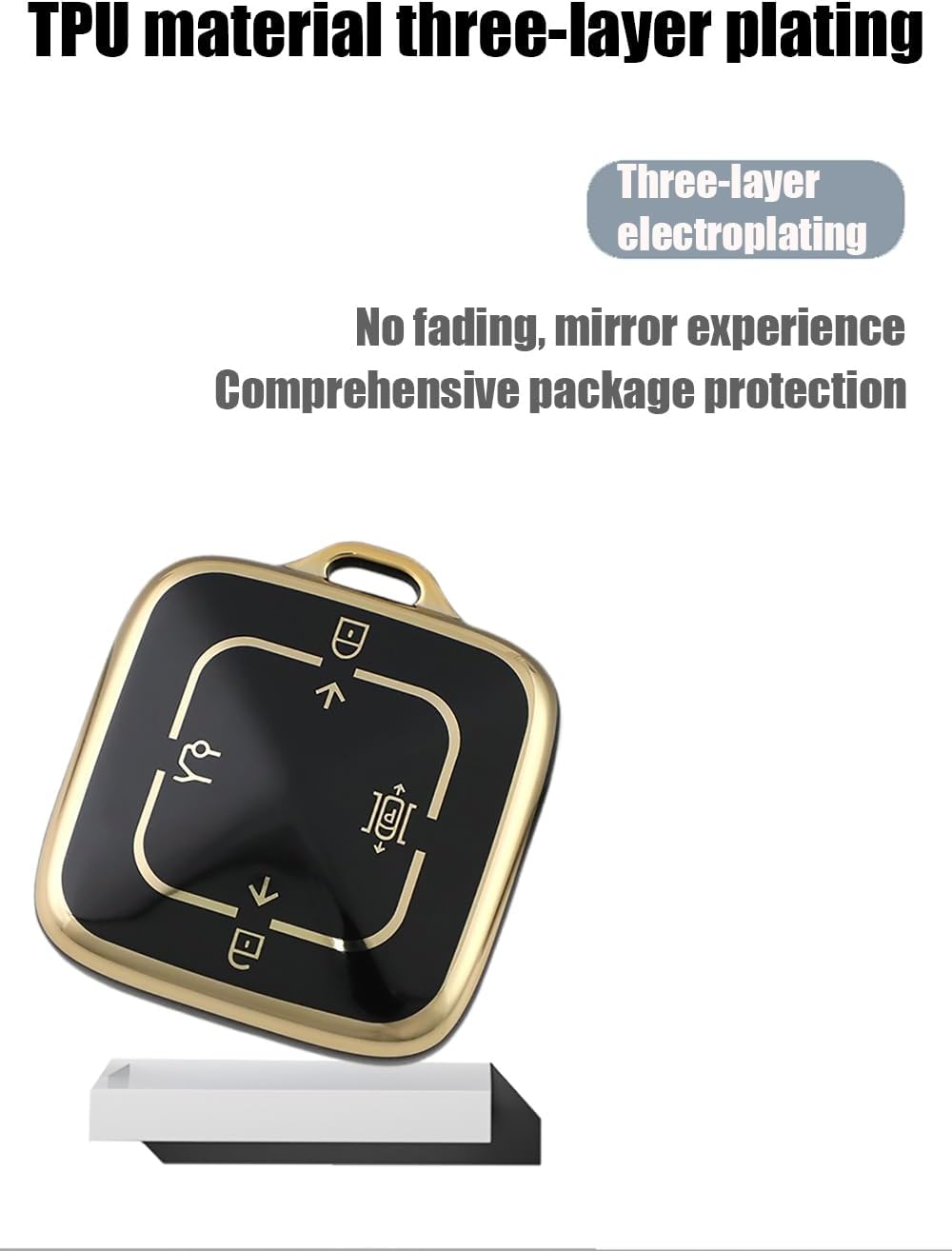 Ontto TPU Car Key Fob Cover Fit for Zeekr X 001 007 009 7X Key Holder Smart Case Shell Keyring Keychain Protector Car Styling Accessories Silver White 1 - 1-Silver Black image number 2