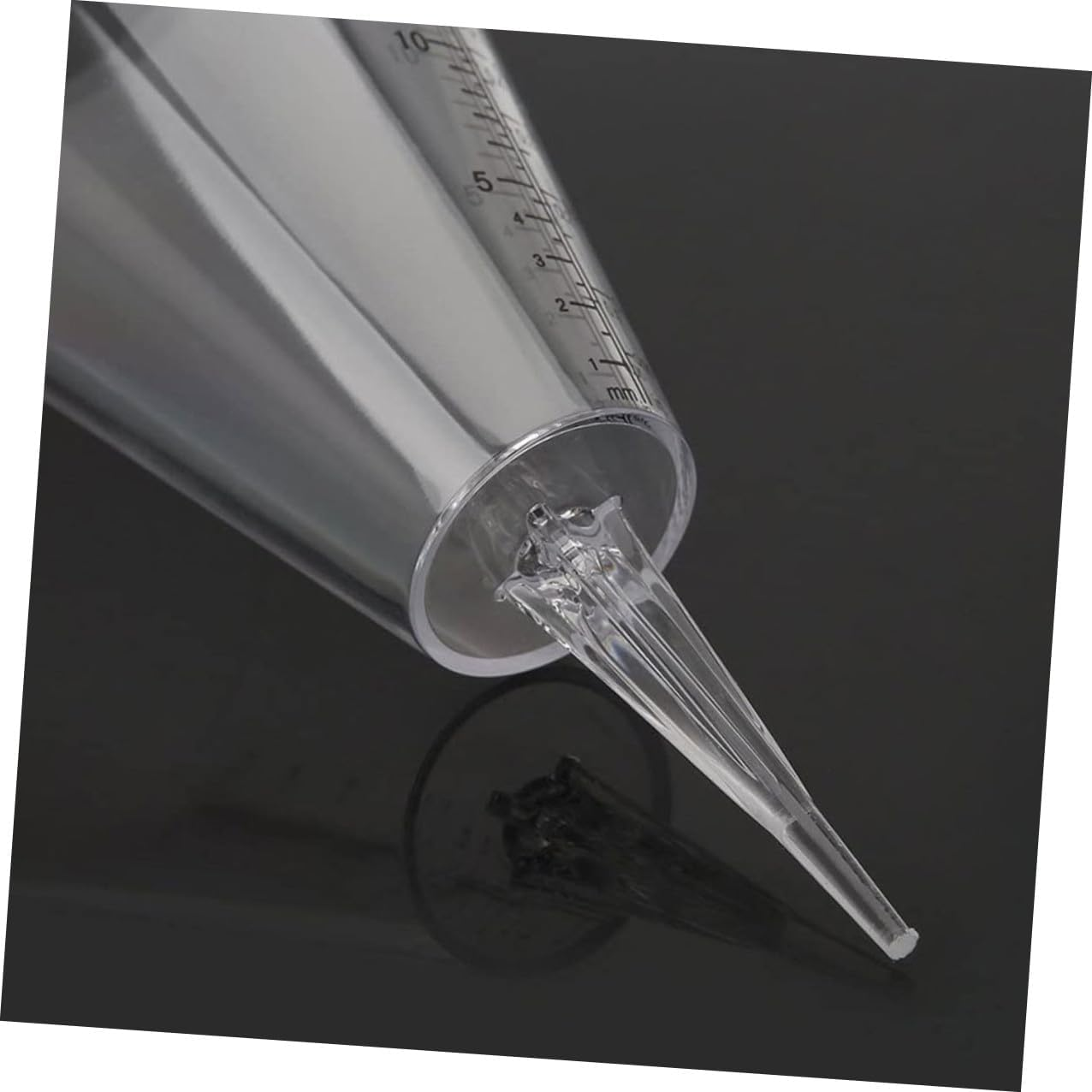 NUOBESTY 2Pcs Transparent Plastic Rainfall Gauge Outdoor Cone Shaped Rain for Garden Lawn Measurement with Scale