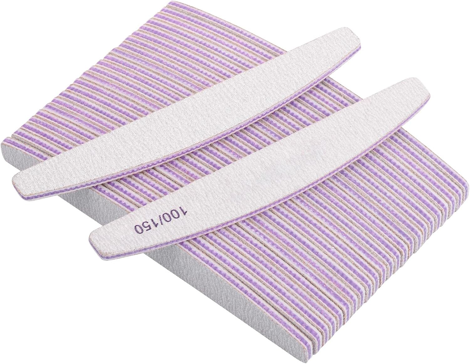 25 Pcs Nail Files 100/150 Grit Double Sided Washable Emery Board for Acrylic Nails Gel Natural Nails image number 2