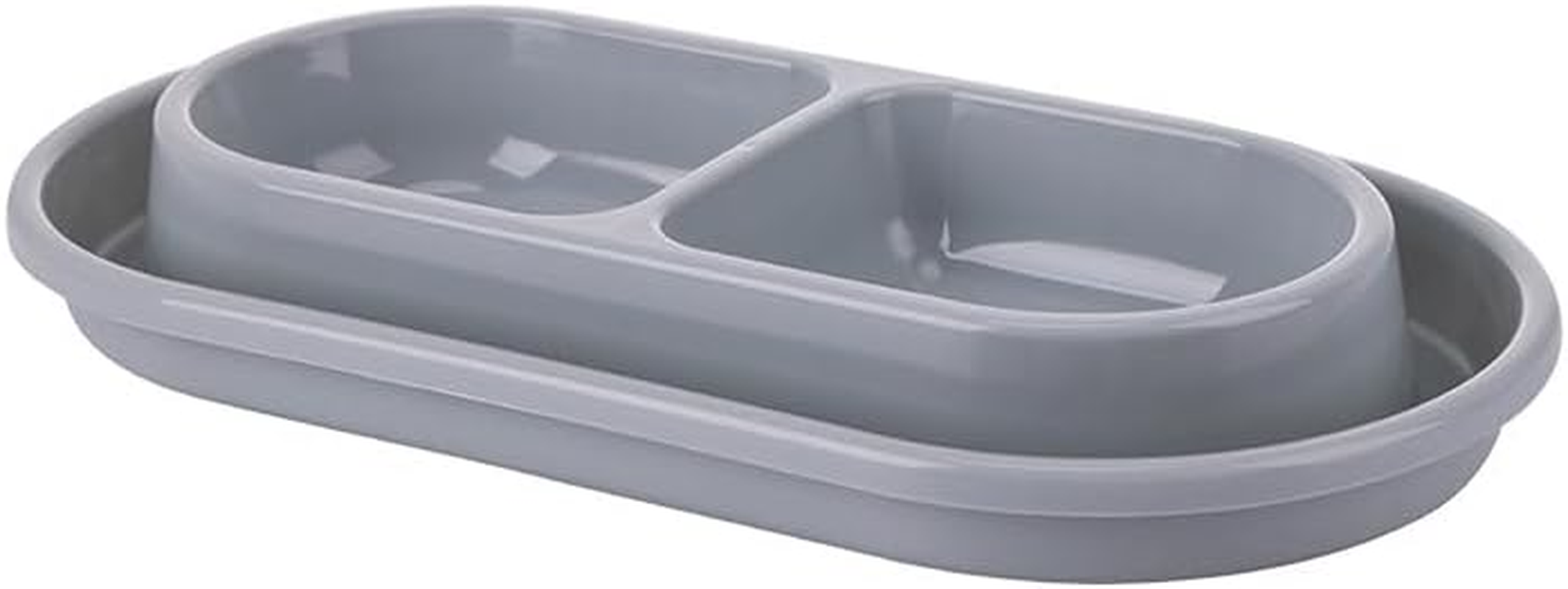 Limcryspp Anti-Ant Cat and Dog Food Bowl, 25-Ounceanti-Slip Pet Food Water Bowl, Suitable for Indoor and Outdoor Dog and Cat Lifting Feeding Bowl (Grey)