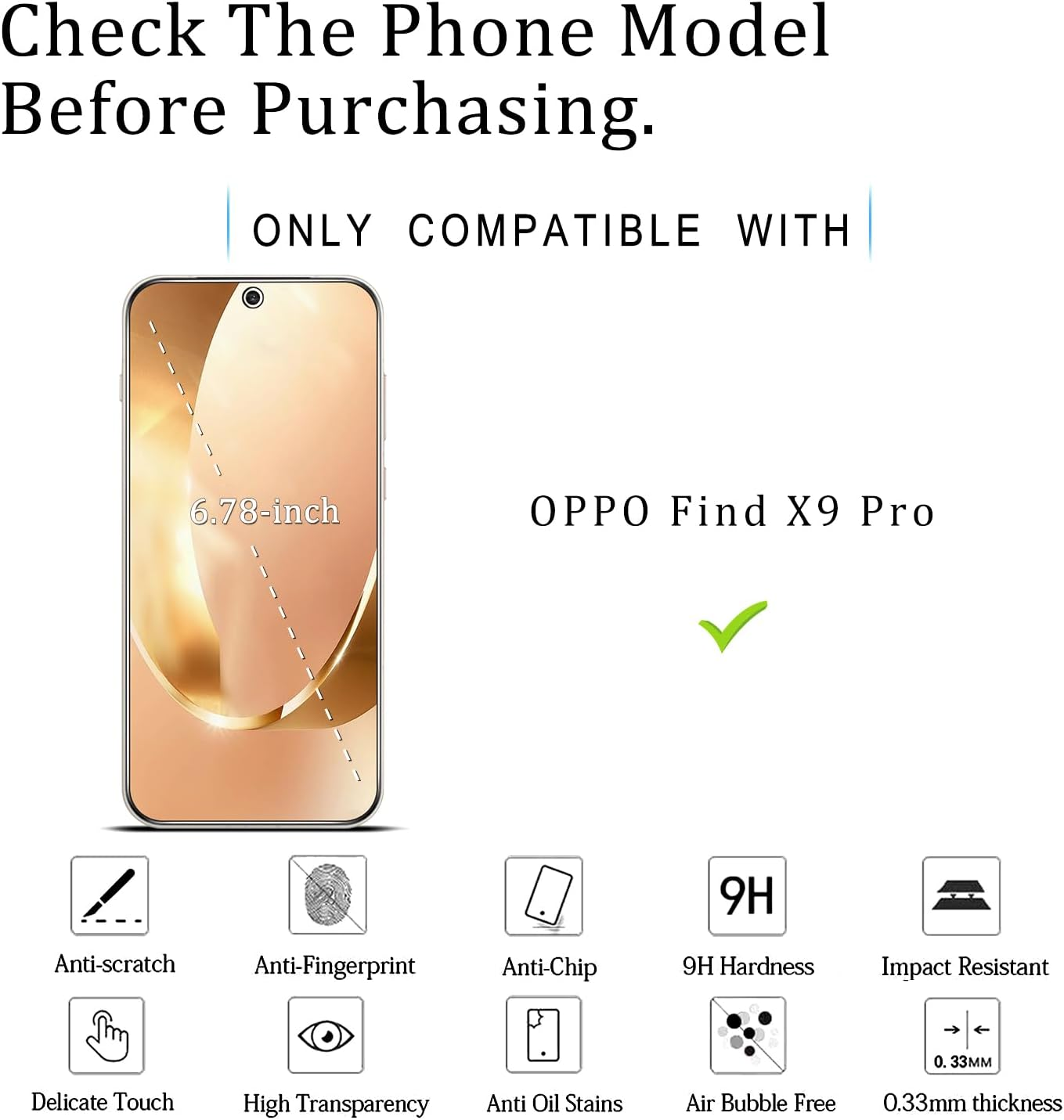 KATIN 2 Pack Privacy Screen Protector for OPPO Find X9 Pro and Oneplus 15, 9H anti Spy Tempered Glass, anti Scratch, Bubble Free image number 6