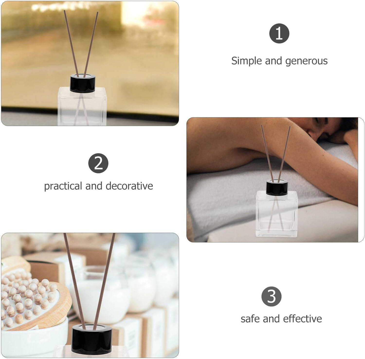 STOBAZA Essential Oil Diffuser Stick 100Pcs Aromatherapy Fiber Sticks Non- Fragrance Diffusers