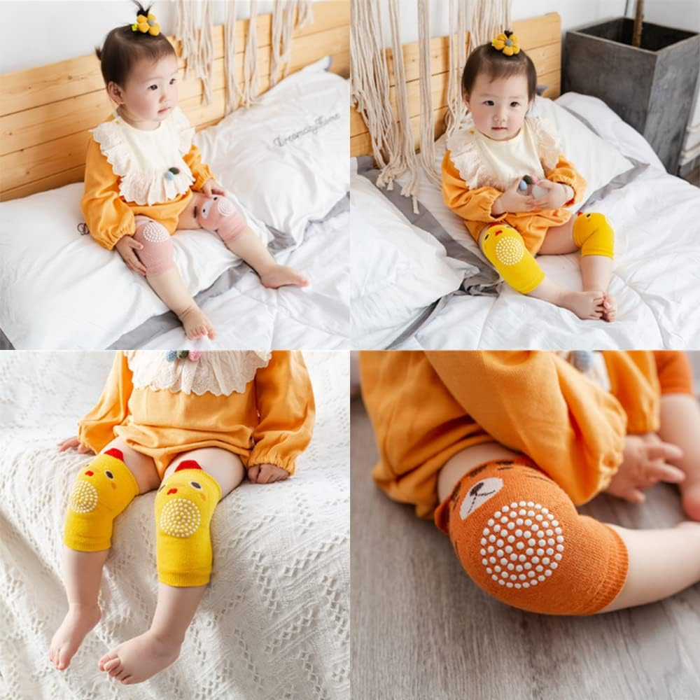 5 Pair Baby Knee Pads Anti-Slip Baby Crawling Knee Pads Baby Knee Pads Elastic Leg Warmers Toddlers Leg Protectors Baby Knee Protectors Leg Warmers Baby Toddlers Crawling Socks