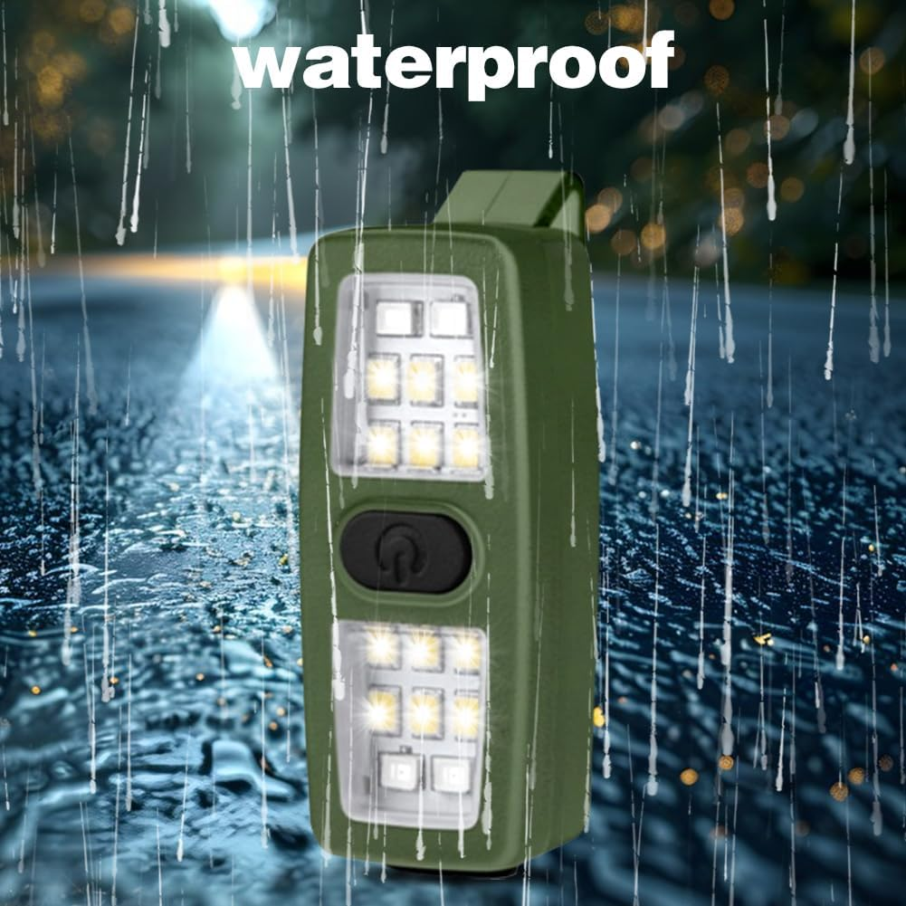 Yuragim LED Clip Lamp, Running Light, Small Headlamp, Pack of 2 USB Rechargeable Clip Lamp, Waterproof Running Light with 7 Light Modes for Camping, Hiking, Jogging, Climbing, Fishing, Backpack image number 6