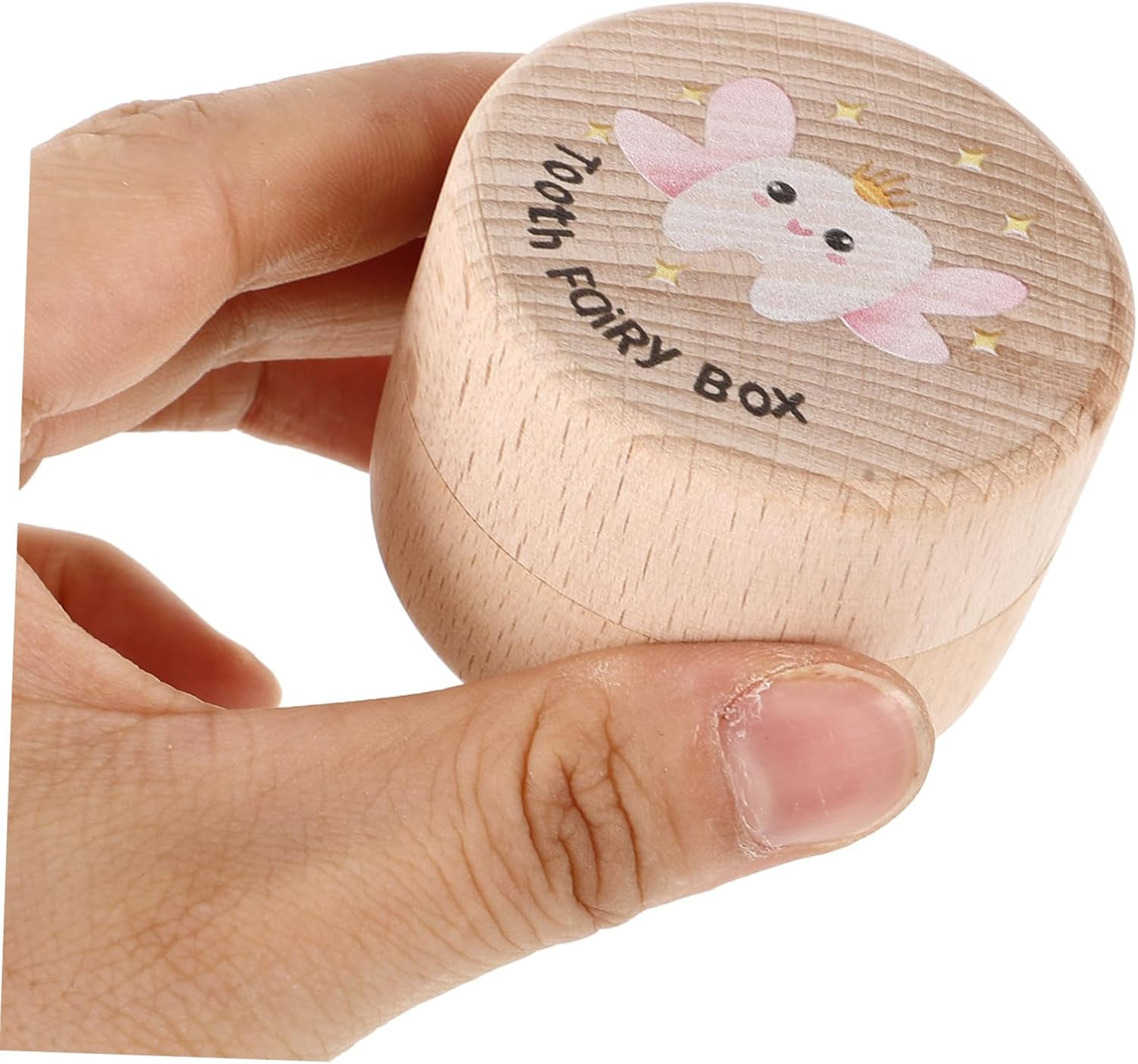 Boy Girl Tooth Holder Boys and Girls Souvenir Teeth Collector Wooden Case Fetal Hair Box image number 2