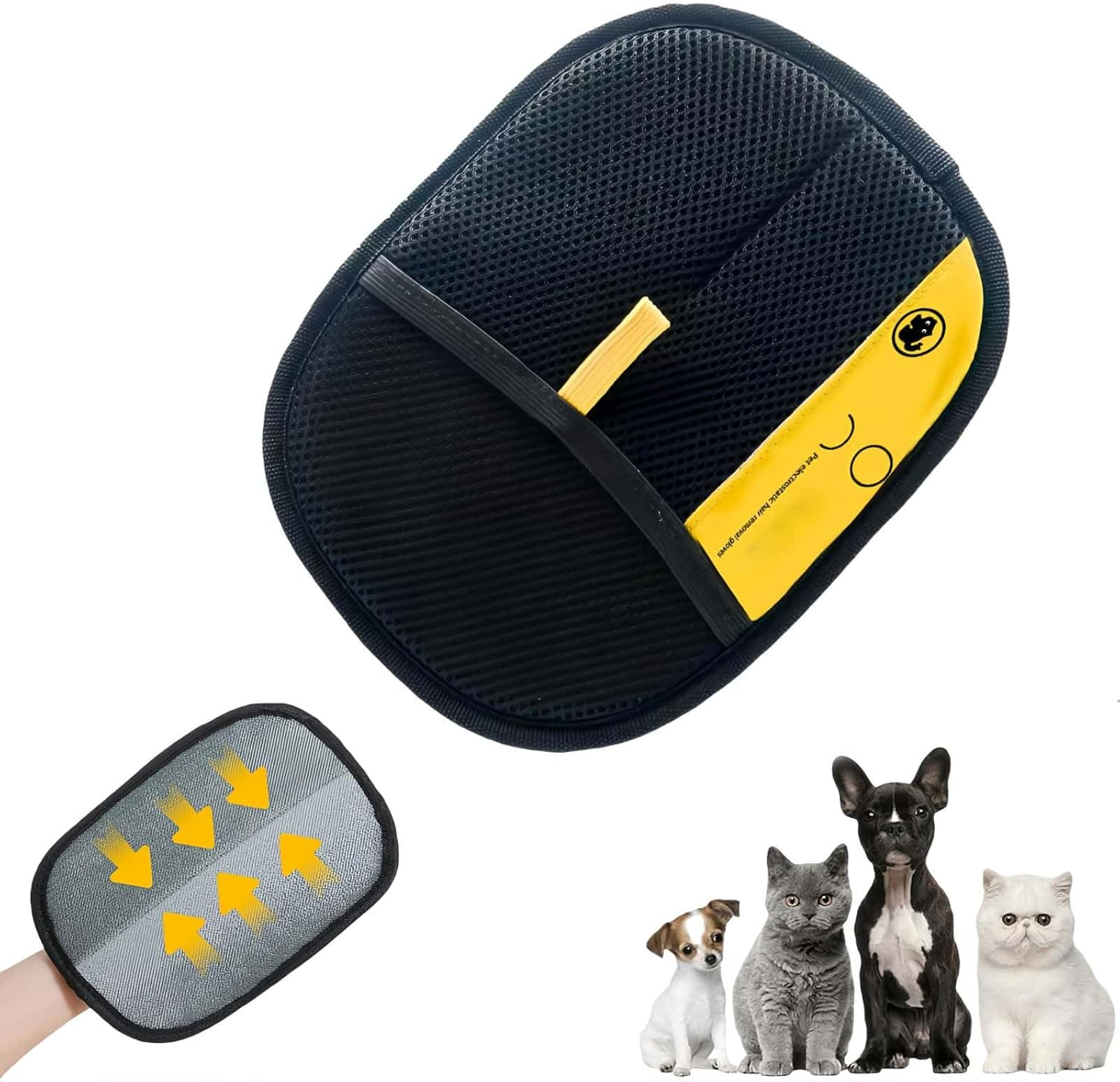 ARREBOL Pet Hair Remover Glove for Cats & Dogs, Reusable Electrostatic Pet Hair Removal Gloves Brush Tool for Carpet, Furniture & Couch image number 5