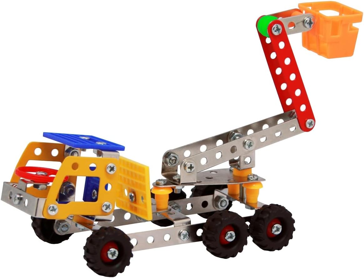 Construct IT Lift Truck &ndash; 120-Piece STEM Construction Kit &ndash; Build Your Own Metal Utility Vehicle &ndash; Creative Engineering Toy for Kids Ages 8&ndash;12 image number 3