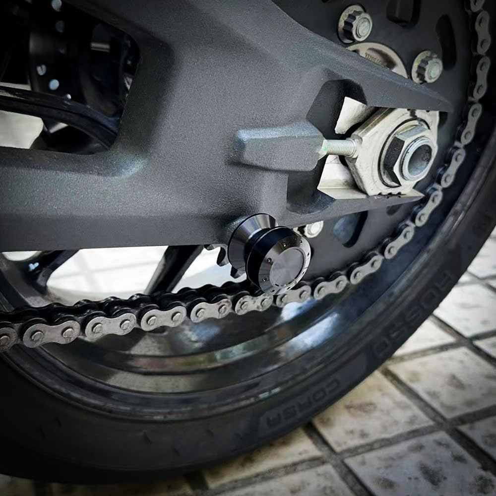 M10 Swing Arm Spools Sliders Compatible with Ninja 650R EX650 Er-6F/N,Ninja 250,Ninja 400R Er-4N,Zx-12R,Vulcan Cafe/S,Z250/300,Ex650R,Universal Motorcycle Swing Arm Bobbins image number 5