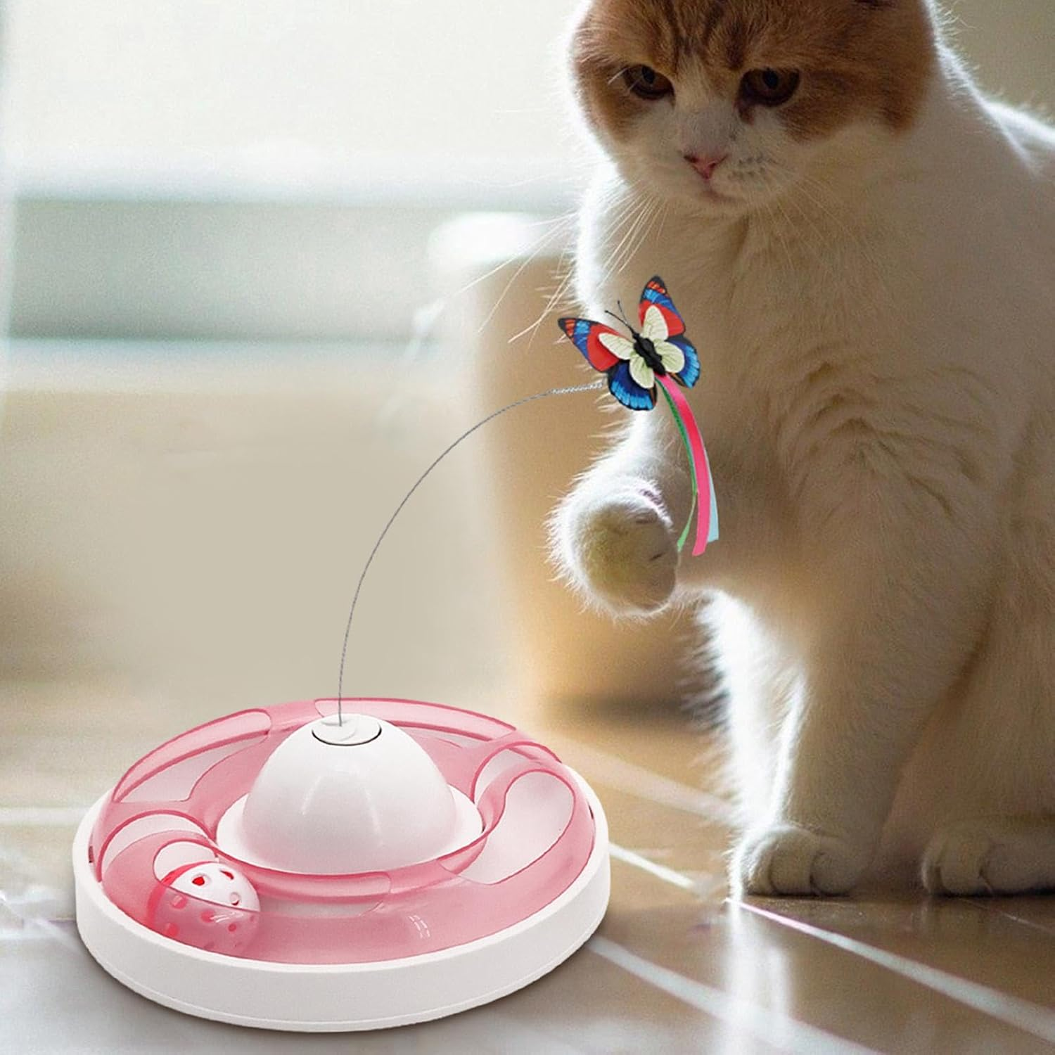 Cat Butterfly Toy - Safe Cat Interactive Toy Interactive Cat Toy,Automatic Kittens Toys, Cat Toys for Indoor Cats, Kitten image number 6